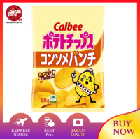 มันฝรั่งทอด Calbee Consomme เจาะมันฝรั่งทอด60กรัม X 12ถุงที่มีเนื้อบางเบากรอบที่มีเพียงสามารถให้ Calbee เท่านั้นทำให้ส่วนใหญ่ของความอร่อยของมันฝรั่ง