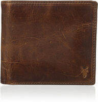 FRYE Mens Logan Antique Pull-Up Billfold Wallet One Size Cognac