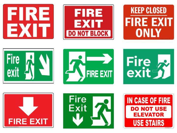 Fire Exit Signage (Laminated A4 Size) | Lazada PH