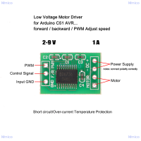 Mmico แผงวงจรวงจร PCB ขนาด3.3V 5V ตัวควบคุมความเร็ว PWM แบบย้อนกลับสำหรับ Arduino MCU