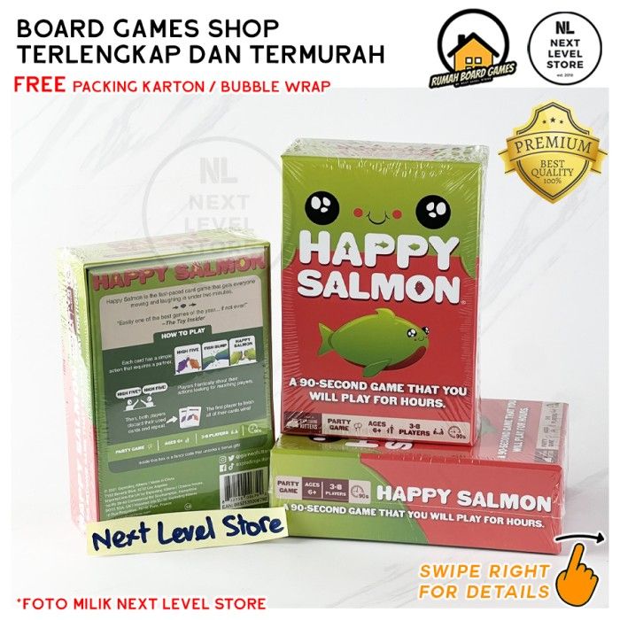 Happy Salmon | Party Card Game | Exploding Kittens