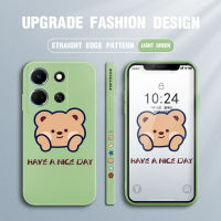 Casing Ponsel สำหรับ Infinix Note 30 Note 5G Note 30 Pro หมีสุขสันต์รูปการ์ตูนน่ารักขอบสี่เหลี่ยมปลอกซิลิโคนของเหลวคลุมทั้งหมดเคสปกป้องกล้อง