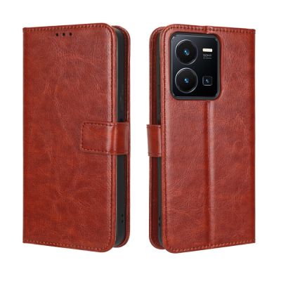 เคส VIVOY22s มีแท่นวางโทรศัพท์พับได้ VIVO Y22 S VIVO Y22เคสทรงกระเป๋าสตางค์ฝาครอบ PU หนังกลับ