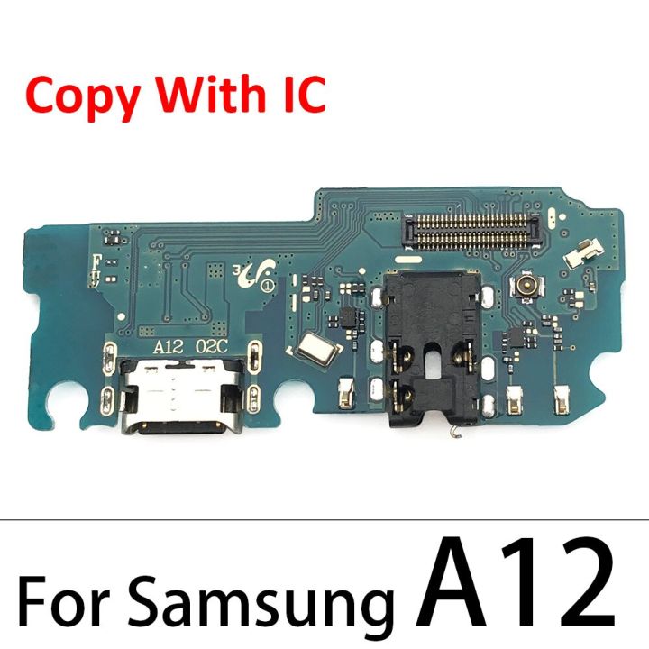 usb-ตัวเชื่อมต่อบอร์ดเฟล็กซ์ชาร์จพอร์ตเหมาะสำหรับ-samsung-a12-a125f-a02-a025f-โมดูลไมโครโฟนสำเนาด้วย-ic