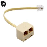 WSFS Hot 2 ports 6P4C RJ11 Dual Female to Male Telephone Cable Splitter Adapter