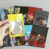 7x10cm Smell Proof Aluminum Foil Zip Lock Mylar Bags Clear Window Candy Powder Food Plastic Package Bag Small Flat Pouches Food Storage Dispensers