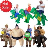 Inflatable Halloween Costume For Adult Kids Fan T-rex Gorilla Sumo Cow Horse Cowboy Dinosaur Inflatable Costume