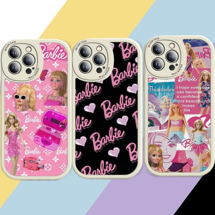 เคสสำหรับ-vivo-y12s-y20i-y20s-y20-y20a-y85-y15-y15s-v23-v23e-y21-y21s-y21a-case-กันกระแทกสุดหรู-y95-y67-y19-s1-pro-y7s-v11i-y9s-หนัง-tpu-ผิวสัมผัสนุ่มให้ความรู้สึกเหมาะกับตุ๊กตาบาร์บี้สีชมพูเจ้าหญิงซิ