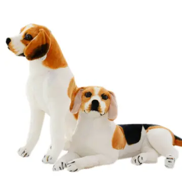 YONLIT Lifelike Beagle Stuffed Animal Animated Plush Puppy Toy Doll Super  Realistic Dogs Act Like Real Excellent Gifts for Kids Birthday Party Dog