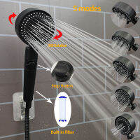 5โหมดปรับห้องน้ำหัวฝักบัวประหยัดน้ำ Sprayer แรงดันสูง360หมุนมือถือ Eco Shower อุปกรณ์ห้องน้ำ