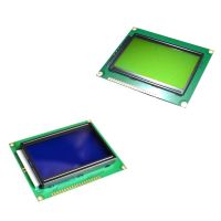 หน้าจอสีเขียวเหลืองแผง Lcd 12864 128X64 5V จอแสดงผลสีฟ้าโมดูล Lcd St7920สำหรับ Arduino 100%