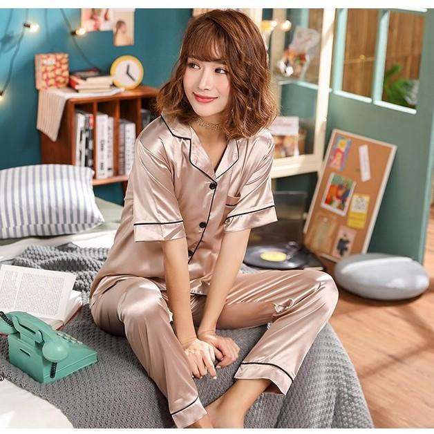 terno-ชุดนอนสตรีแบบแพมบาฮาย์ชุดนอนสำหรับผู้หญิง-ชุดนอนชุดนอนผ้าไหมโอ-sw4เกาหลีชุดนอนแบบเรียบ