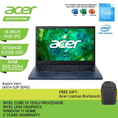 Acer Aspire Vero 14 (AV14-52P) Price in Malaysia & Specs - RM2599 ...