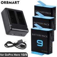 [COD] 10 9 Battery Charger for Go Battary 1720mAh Port Charging Cable Gopro9 Accessories