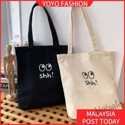 【hot sale】✿ C16 Women Cute Hand Bag Canvas Tote Bag Unisex Handle Bag with Zipper Student Fashion Shoulder Bag Handbag