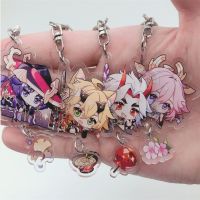 bjh☃  Game Genshin THOMA Atataki Itto Kunikuzushi Keychain Accessories Pendant Badge Prop