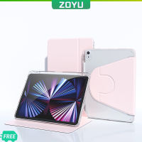 ZOYU เคส iPad เคสหน้าจอแนวนอนและแนวตั้งหมุนได้ 360 °สำหรับ iPad 2022 Pro 11 iPad 7 8 9 Gen iPad Air 4 Air 5 ฝาครอบสำหรับ Apple iPad Pro 11 นิ้ว 4th Gen (2020) พร้อมช่องเสียบดินสอด้านขวาเคสอัจฉริยะ