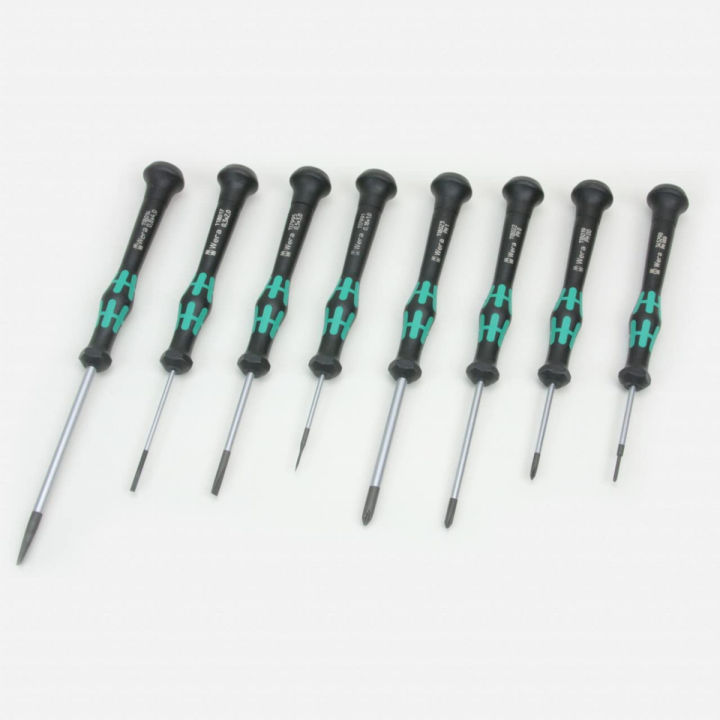 WERA 2035/2050/8 CZ Kraftform Micro Slotted/Phillips Precision Screwdriver Set