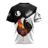 2023 new arrive- xzx180305   Rooster Graphic Mens T-Shirts for Men Clothing Oversize Tees Shirt 3D Printed Summer Casual Short Sleeve Tops Personality Unisex