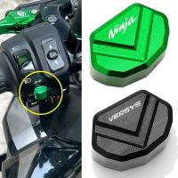 สำหรับ Kawasaki Ninja 650 300 400 1000 250 Zx6r Zx10r Versys 1000 650 300X Mototcycle สวิตช์เปิดปิด CNC ฝาครอบกุญแจสวิตช์สัญญาณหมุน