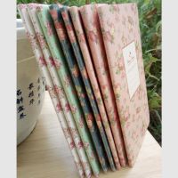 9x13.7cm Small Flower Cover Notebook Portable 24 Sheets Blank Lined Paper Journal Diary Sketchbook for School Office Stationery Note Books Pads