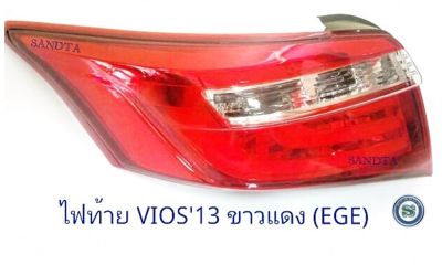 ไฟท้าย TOYOTA VIOS 2013 LED ขาว-แดง ไฟท้ายแต่ง โตโยต้า วีออส 2013 (EAGLE EYE)