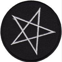 iron on patch Embroidery Pentagram 8 cm รูปดาวห้าแฉก เย็บติดผ้าประเทศไทย โลโก้ปัก มีกาวสำหรับรีด ตกแต่งเสื้อผ้า