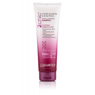 Giovanni แชมพูออร์แกนิคบลอสซัม&amp;กุหลาบ2Chic®Cherry Blossom &amp; Rose Petals Ultra-Luxurious Shampoo (250 ml)