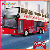 Kmoist E640 Travel รถบัสหุ่นอัลลอย1:18การแข่งขันความเร็วสูงรถ Double-Decker รถบัสจำลองเสียง RC รถบัสท่องเที่ยวของเล่นเด็ก