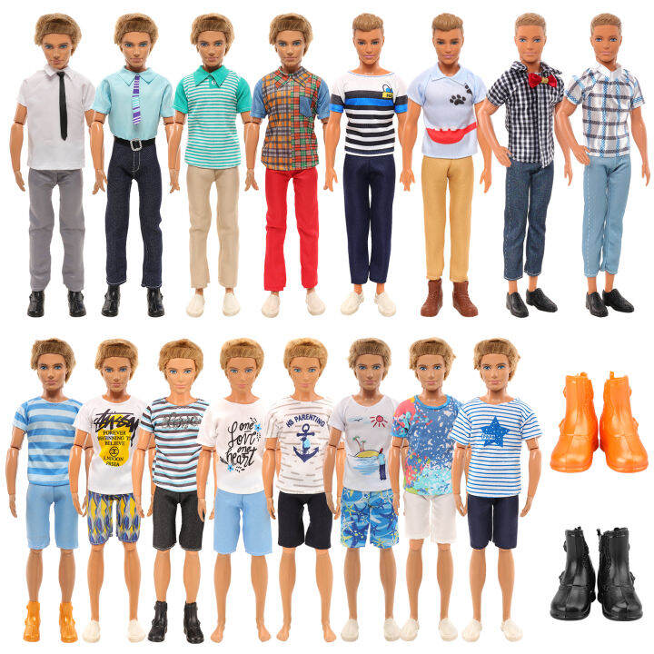 barwa-randon-ken-doll-clothes-ใหม่ล่าสุด-4กางเกงขาสั้นด้านบน-2กางเกง-1บูทสีทอง-1รองเท้าบู๊ตสีดำเหมาะสำหรับเด็กของเล่นเด็กผู้หญิงของขวัญ11-5