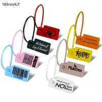 100Pcs Custom Hang Tag Plastic Disposable Garment Price Brand Logo Gift Retail Security Label for Clothes Shoes 160mm/6.3" Labels