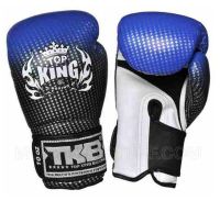 Top King Boxing Gloves Super Star Navy Blue (10,12,14,16 oz.) TKBGSS-01 Sparring Muay Thai MMA K1 นวมซ้อม ท็อปคิงส์ ลายดาว สีน้ำเงิน หนังแท้ ผลิตในประเทศไทย