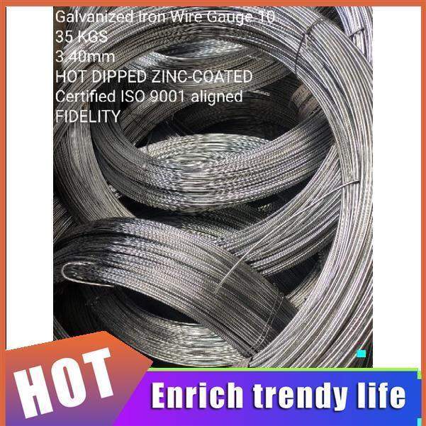 Galvanized Iron Wire GI Wire Gauge No. 10 (35kgs) HotDipped Alambre