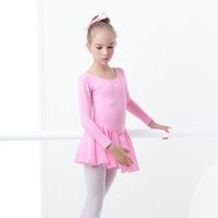 Children Ballet Dress Dance Leotards for Girls Transparent Chiffon Dance Skirts Kids Ballet Clothes Training Dance Bodysuits