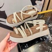 HOÀN TIỀN 15% - giày sandal dây mảnh quai ngang đế bằng 5cm cực xinh Dép