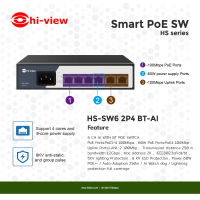 Switch PoE  6 Port AI / IEE802.3 af ,at ,bt  / HI-VIEW