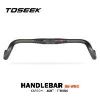 TOSEEK RS-Wrc บาร์คาร์บอนแบบโค้งคุณภาพสูงมือจับกรวดแฮนด์ Exotropism 31.8มม. Cyclocross แถบจัดการจักรยานบนถนน400/420/440มม. สีดำด้าน