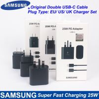 【Taotao Electronics】 ต้นฉบับสำหรับ Samsung Set 25W Super Fast Charging Plug Charger Quick Type C Cable สำหรับ S20 S21 S22 Note 20 Ultra 10 Plus A70 A71