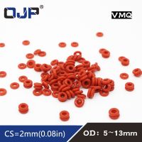 10PCS/lot Red Silicon Ring Silicone/VMQ O ring OD5/6/7/8/9/10/11/12/13x2mm Thickness Rubber O-Ring Seal Gaskets Oil Ring Washer