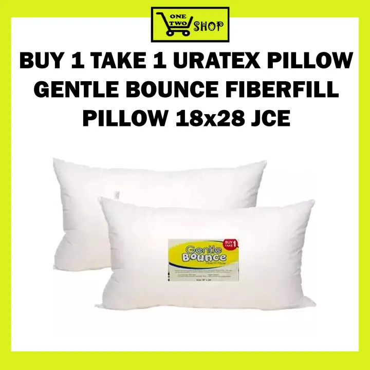 BUY 1 TAKE 1 URATEX PILLOW GENTLE BOUNCE FIBERFILL PILLOW 18x28 JCE