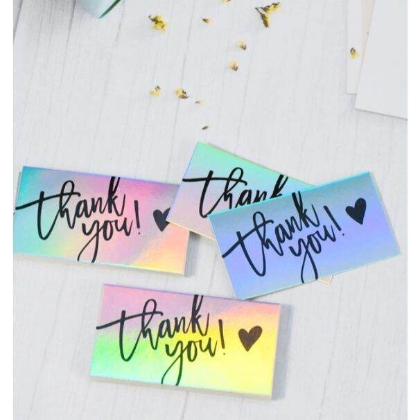 Big Thank You Cards Metallic Silver 50pcsmsB Lazada PH