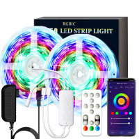 12V Tuya Wifi Controller Revolving Chasing RGBIC 5050 2811 RGB LED Strip Light Music Sync Strip For Alexa 5-10M Full Set