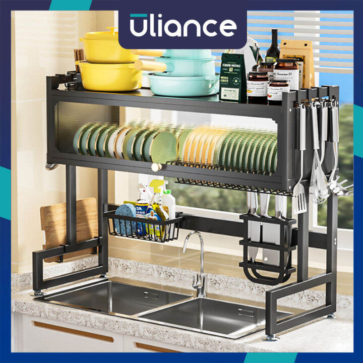 Uliance Dish Rack With Cover Dish Dish Drainer Dish Drying Rack