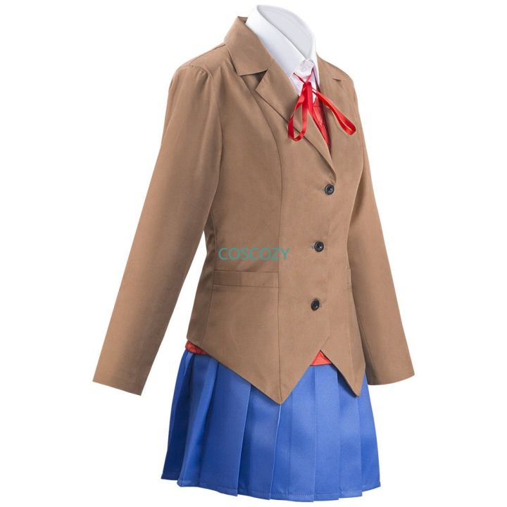 anime-doki-doki-literature-club-monika-cosplay-sayori-yuri-natsuki-cosplay-costume-school-girl-women-brown-uniform-skirt-suit