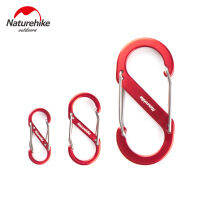 NaturehikeS-ประเภทอะลูมินัมอัลลอยแขวนหัวเข็มขัดกลางแจ้ง Multi-Function 8-ตัวอักษร Carabiner Quick แขวนพวงกุญแจ Hook