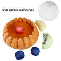 Pet Bed Cute Keep Warm PP Cotton Material Pets Pad Tart Bed Mat Kennel with Fruit-shaped Pillow for Dogs Cats