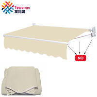 สีครีม Solid Beige Canopy Replacement Cloth Poly Fabric กันสาดกลางแจ้ง Waterproof Material Store Banner UV Block