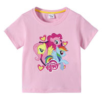 Rainbow Ponys BaBy Lesure เสื้อแขนสั้นฤดูร้อน Lesure Tshirt พร้อม Light ชายหญิงเด็ก100% Cotton