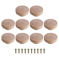 1020pcs Home Accessory 50x25mm Natural Wood Bedroom Furniture Handles Round Pull Knobs For Drawer Shoe Cupboard Cabinet Door