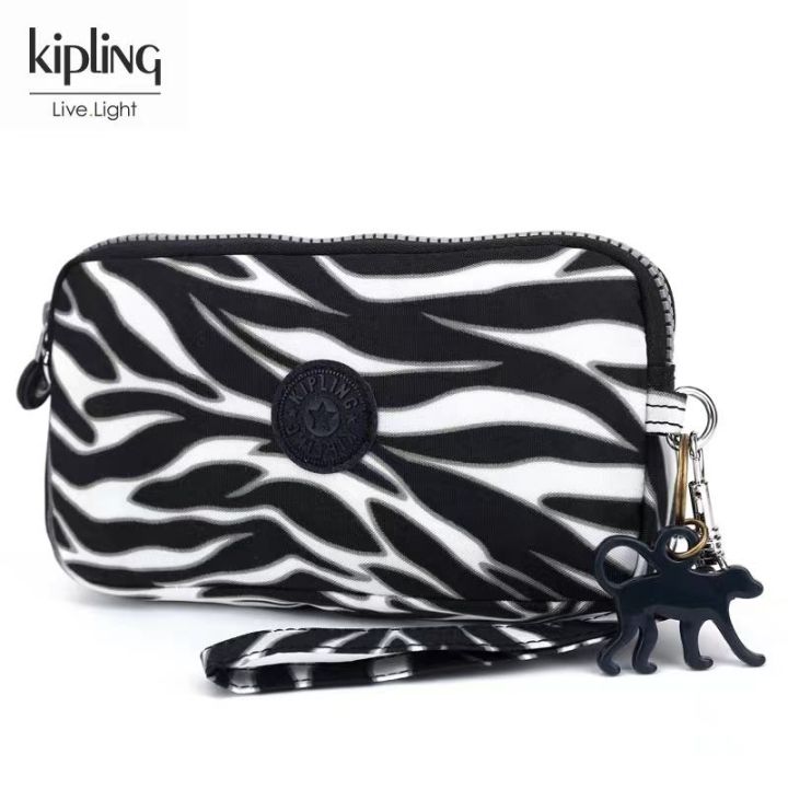 kipling-ยุโรปและอเมริกาสำหรับผู้หญิงกระเป๋าใส่เหรียญลำลอง-kipling-ผ้าใบกระเป๋าคลัทช์เรียบๆกระเป๋าลิงกระเป๋าใส่บัตรเครื่องประดับ